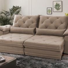 Sofá Reclinável 3 Lugares 230cm Dakota Platinum Marrom