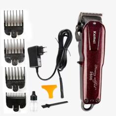 Maquina De Corte Cabelo Barba Profissional Sem Fio 9W Cordless Kemei K