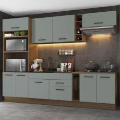 Cozinha Completa Madesa Agata 290001 com Armário e Balcão (Sem Tampo e