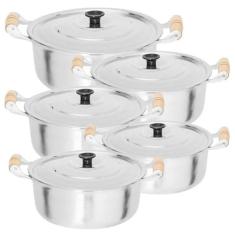 Jogo De Panelas Alumínio Batido Fundido Grossas 5 Peças - OkayShop