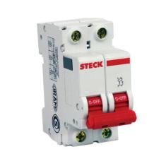Disjuntor Bipolar De 63a Curva C - Sdd62c63 Steck