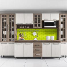 Cozinha completa predilleta gabrieli modulada 6 peças 295 cm 15 portas