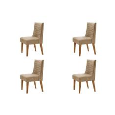 Conjunto Com 4 Cadeiras Safira Rufato, Imbuia/Turim 07