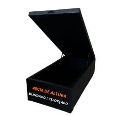 Cama box baú solteiro padrão 088 x 188 c/ 48cm de altura - Reforçada