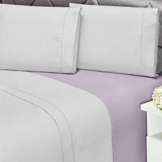 Lençol Solteiro com elástico 180 fios 100% Algodão Premier - Andreza -