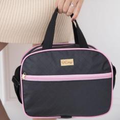 Bolsa Maternidade Bebê Pequena Para Passeio Luxo - Rallory, Preto com 