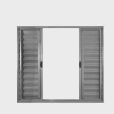 Janela de Alumínio Veneziana 100x100cm 6 Folhas Hale Esquadrias