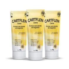Kit 3 Cartflen Creme Massagem Cloreto De Magnesio 150G