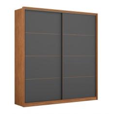 Guarda Roupa Casal 2 Portas De Correr Belga Amendola Grafito
