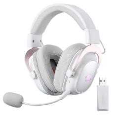 Headset Gamer Redragon Zeus Pro Branco Sem Frio, Bluetooth, Sorround 7.1, Microfone Removível - Branco e Rose Gold