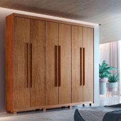 Guarda Roupa Casal Heros 6 Portas Com Pés Moderna Imbuia