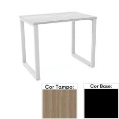 Mesa de Escritório Pé Tubular PE25 em MDP 90 x 45 cm Cor Noce Naturall