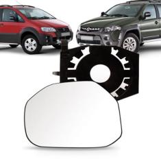 Lente retrovisor fiat idea adventure palio locker 2004 a 2018 com base