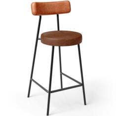 Banqueta Baixa Cozinha Sala Jantar Bancada Milão L02 material sintétic