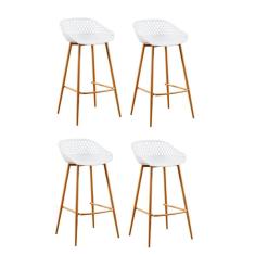 Conjunto 4 Banquetas Clarice Rivatti Branco