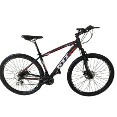 Bicicleta Aro 29 Gti Roma 24V Alumínio Freios a Disco Hidráulicos Suspensão Dianteira Mtb-Unissex