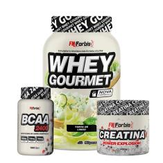 Kit Whey Protein Gourmet Pote + Creatina 300g + BCAA 100 cáps - FN Forbis Nutrition-Unissex
