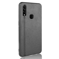 Capa para celular Oppo A8 Proteção robusta 360° Capa de couro liso para Oppo A8