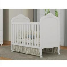 Berço Mini Cama Elô Móveis Peroba, Branco Brilho