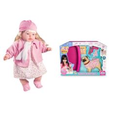 Kit Boneca Bebê Rose Ring Classic e Cachorro Brinquedo - Milk e Adijom