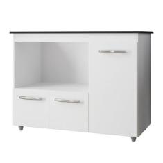 Balcão Para Cooktop Ana 5 Bocas 3 Portas Moblis, Branco