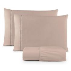 Jogo de Lençol Solteiro 2 peças 400 Fios Micropercal Liso - SD ENXOVAI