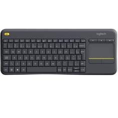 Teclado Sem Fio Logitech K400 Plus Tv Com Touchpad Abnt2, Cinza