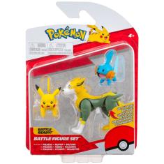 Bonecos - Pokemon Battle - Pikachu - Mudkip - Boltund SUNNY BRINQUEDOS