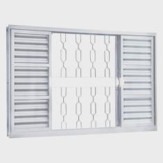 Janela de Aço Veneziana de Correr 120x200cm 6 Folhas Minas Sul mgm