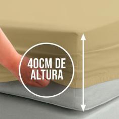 Jogo Lençol Super King 400 Fios 3 Peças algodao com elastico - Rafalor