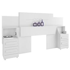 Cabeceira Casal Extensível Amanda Branco