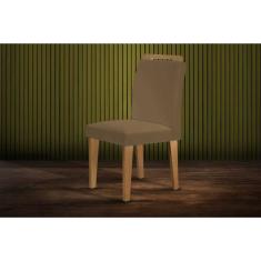 Cadeira Sala De Jantar Athenas Kit 2 Un Capuccino-animale Chocolate - Rufato