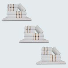 Jogo De Toalhas 18 P?s Cole??o Montreal 100% Algod?o Branco