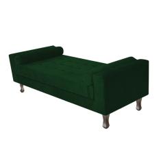 Recamier Baú Félix King Size 195 Cm Suede - Amarena Móveis Cor Verde
