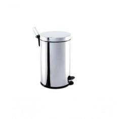 Lixeira Inox Com Pedal E Balde 12 Litros ø 25 X 41 Cm - BRINOX, Prata