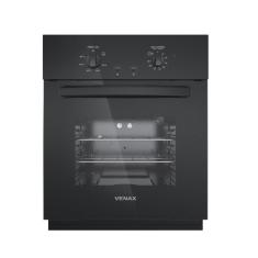 Forno de Embutir a Gás Glp Venax Totale Nero GIII 50L 700W com Grill Timer Luz Interna Vidro Duplo 220V