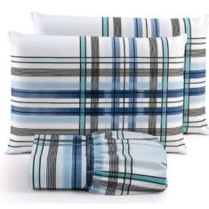 Jogo de Lençol CASAL 3 Peças Algodão Percal 160 Fios Com Elástico - RV