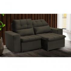 Sofá Retrátil E Reclinável 150 Cm Classic Veludo Marrom