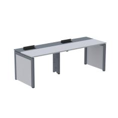Mesa de Plataforma Simples para 2 Pessoas Corporativa 150x792/2p Pscpp150/792/2p Cinza/Grafito