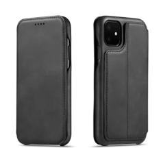 Capa de telefone de couro magnético flip para iphone 13 12 11 14 15 pro max x xs xr capa de cartão carteira, preto, para iphone 6plus 6splus