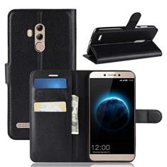 LEAGOO T8S Capa, carteira flip de couro PU premium com compartimento para cartão, suporte e fecho magnético [capa interior TPU à prova de choque] Compatível com LEAGOO T8S