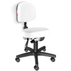 Cadeira Mocho Ergonômico Branco Secretária Cadeira Brasil CB 1630