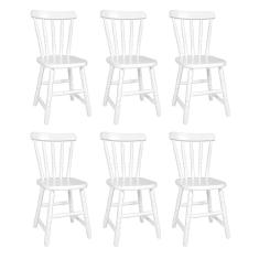 Conjunto com 6 Cadeiras Dalas Branco