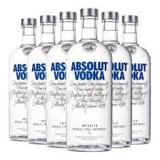 Vodka Absolut Original 1L Kit 6 Unidades Barato