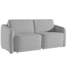 Sofá Cama Casal Para Sala 236cm Polska K04 Veludo Cinza Escuro - Mpozenato