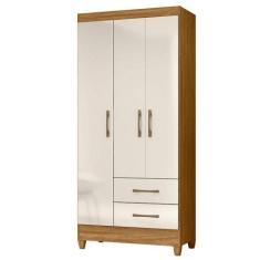 Guarda Roupa Solteiro Lima 3 Portas Freijó Off White - Moval - MOVAL M