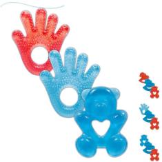 Kit 3 Mordedores Buba Infantil Bebe Agua Resfriavel Gelado