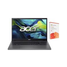 Notebook 15,3" Acer Aspire Go AG15-51P-39MU Windows 11 Intel Core i3-1305U 8GB RAM 256GB SSD Cinza Aço + Microsoft 365 Personal 