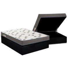 Cama Box Baú Casal: Colchão Espuma D33 Ortobom Light Saúde + Base CRC 