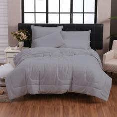 Jogo de Cama 6 Peças Edredom Casal Queen Com Jogo de Lençol 100% Algod